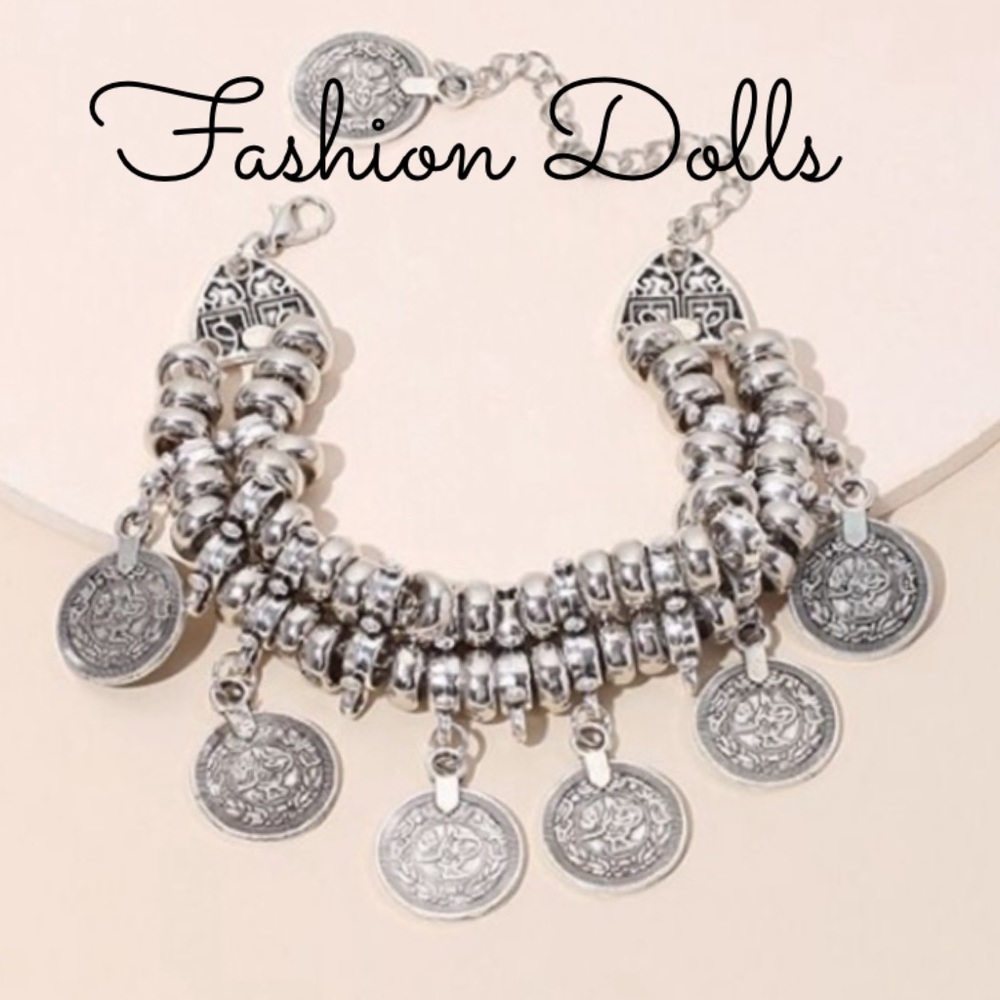 🌵Bohemian Festival Coin Charm Bracelet New